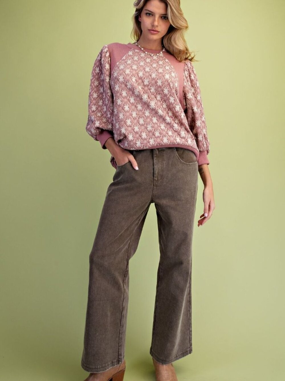 EASEL WASHED STRETCH TWILL PANTS 100% COTTON